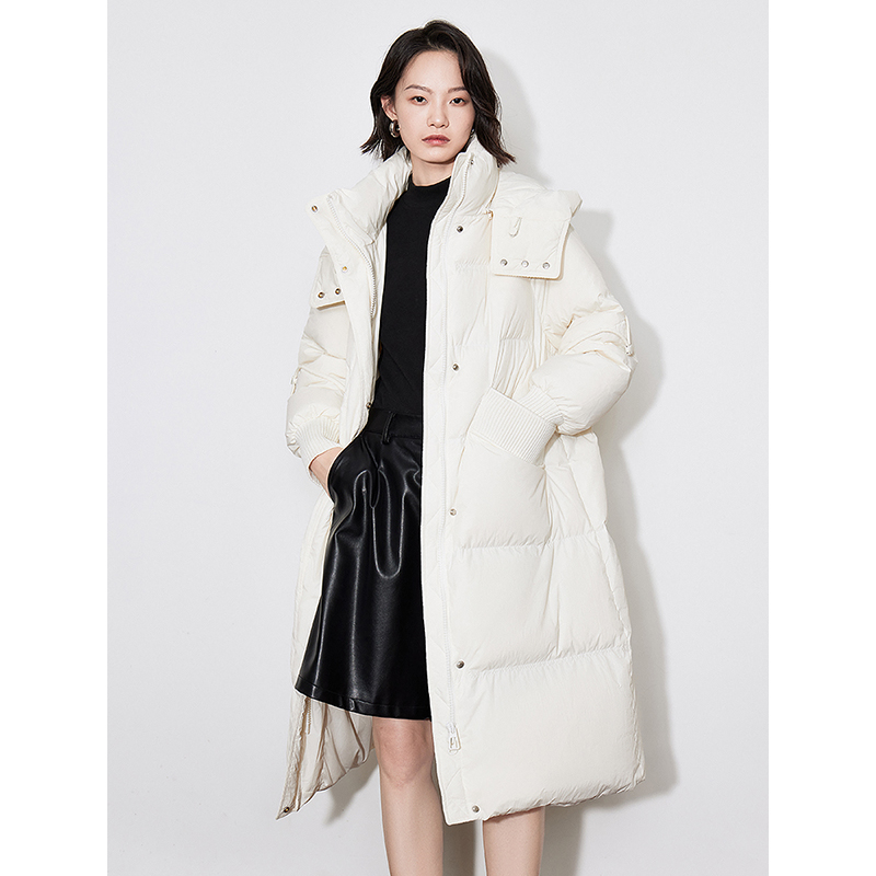 Women's Hooded Turtleneck Down Jacket - Image 3