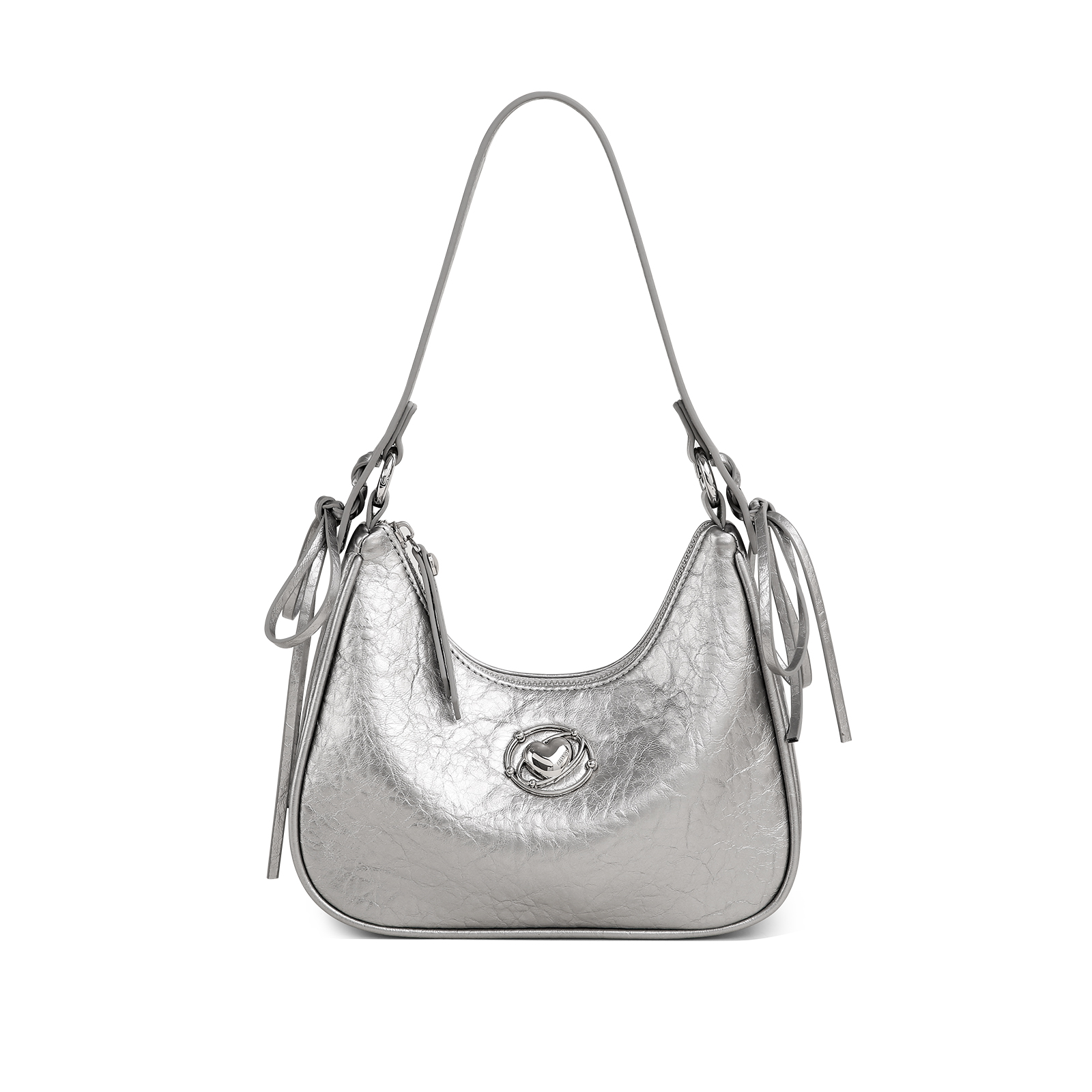 Silver Women’s Underarm Bag - Stylish Shoulder Handbag for Winter & Christmas - Image 9