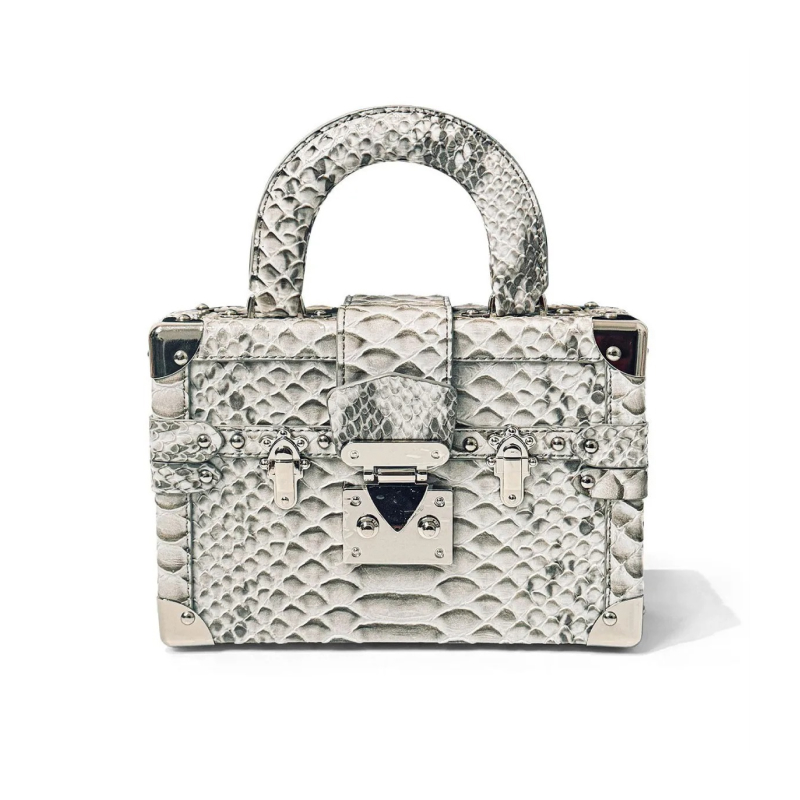 High-End Crocodile Pattern Leather Box Bag