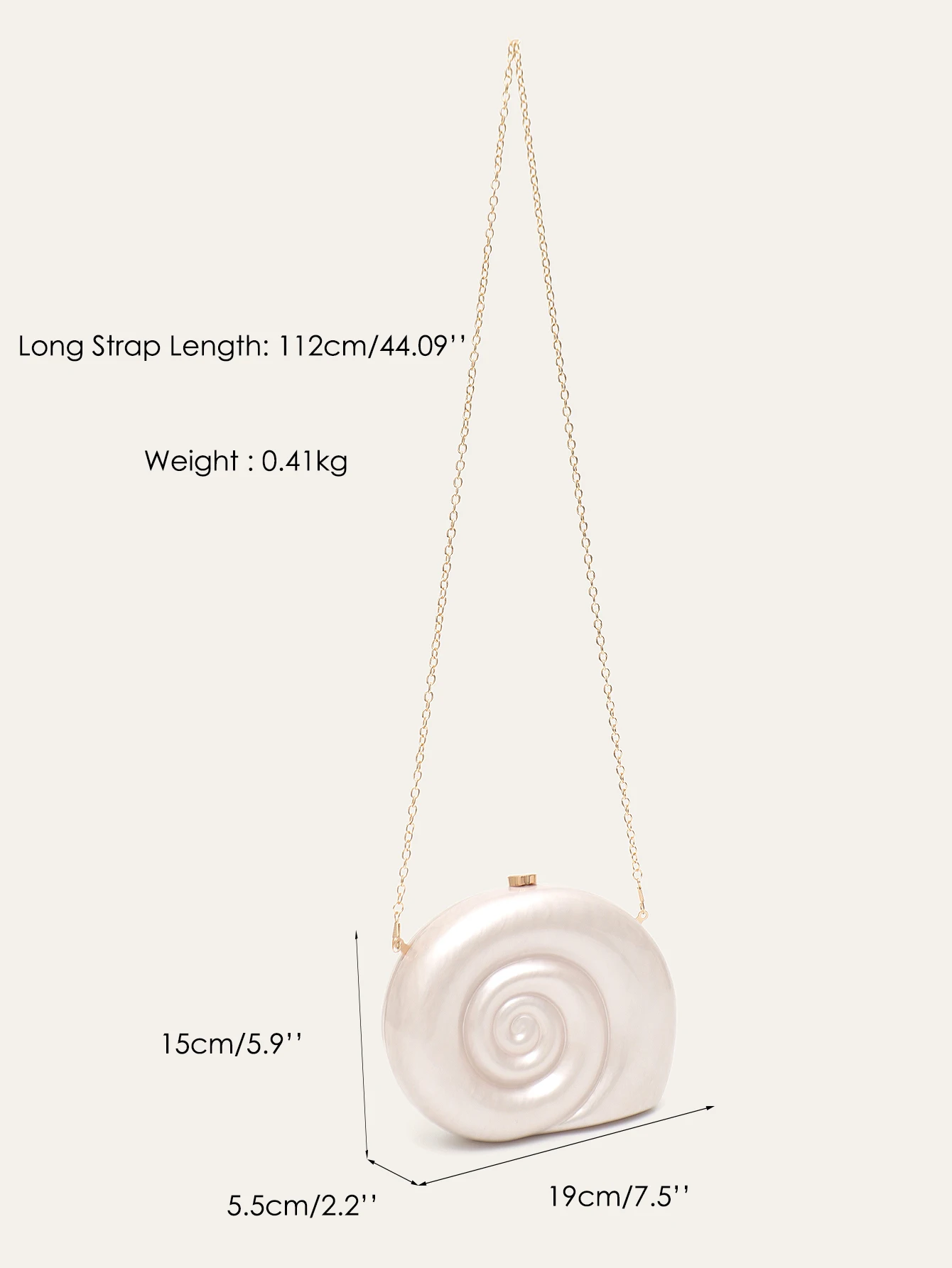 Chic Snail Shaped Women's Acrylic Clutch Bag with Chain for Party & Events - Image 8