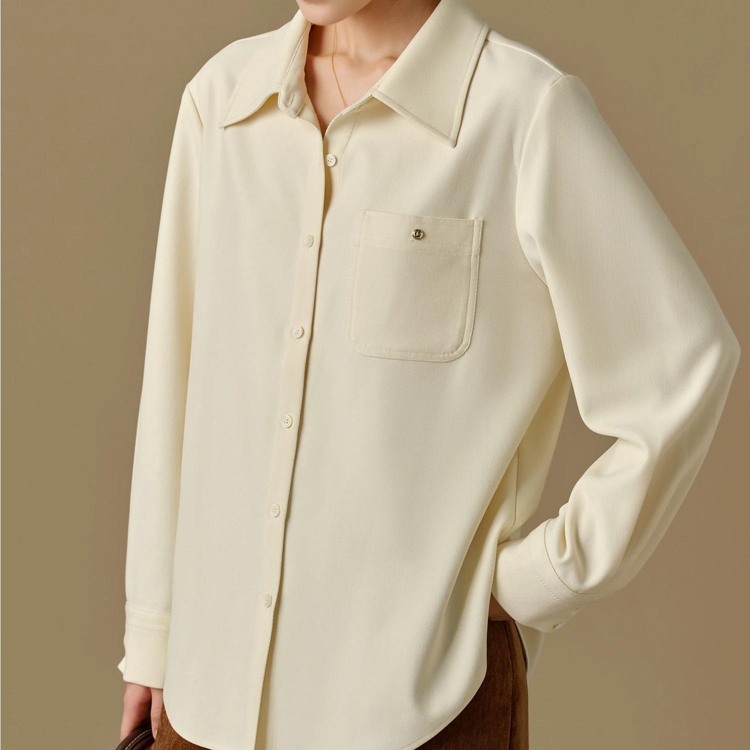 Women’s Winter Flannel Polo Neck Long Sleeve Blouse Shirt Coat