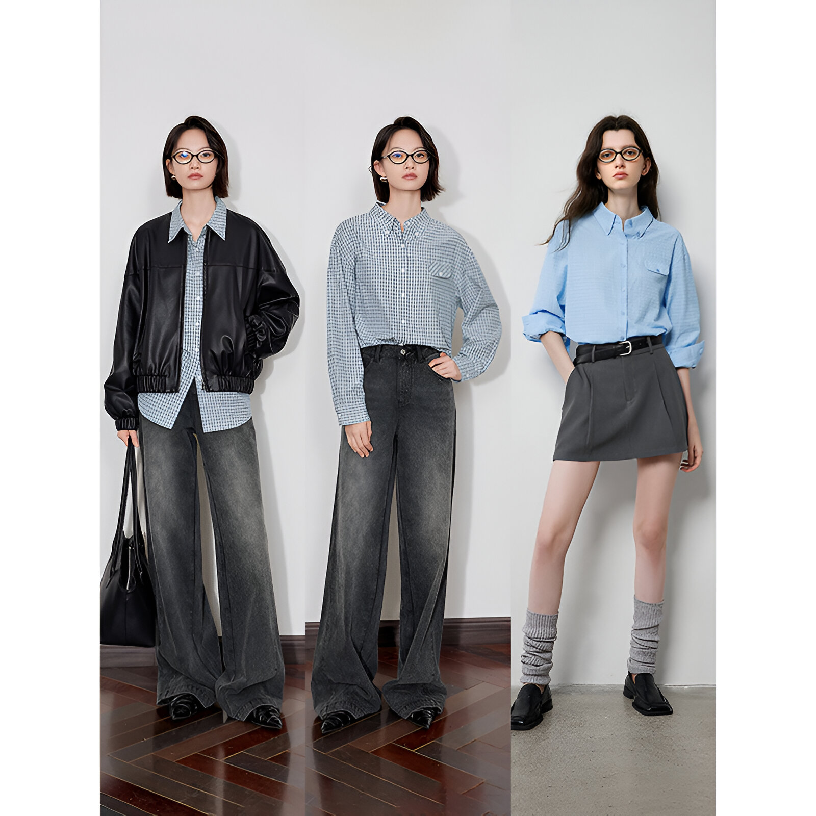 Women's Plaid Pleated Blouse Shirt - Image 5