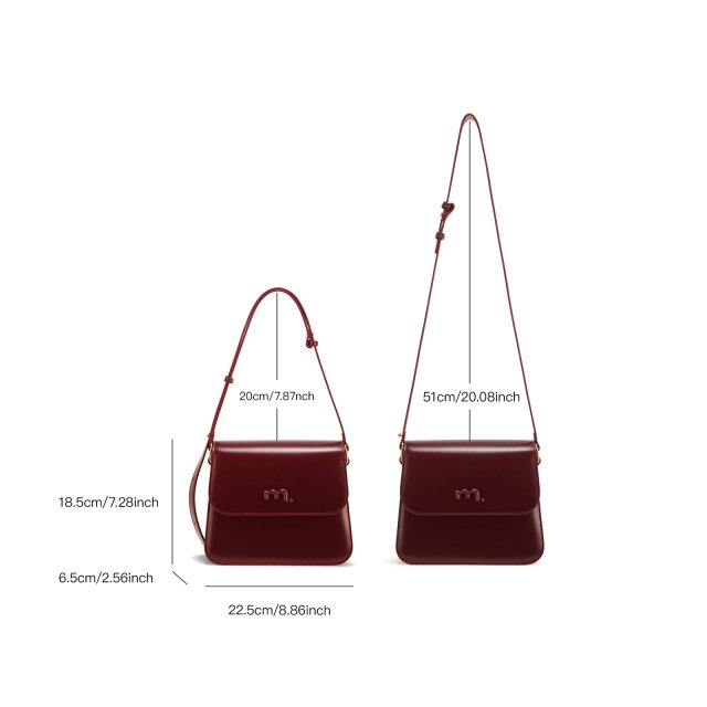 Luxury Red Ankara Shoulder Saddle Bag – Soft Leather, Versatile Elegance - Image 5
