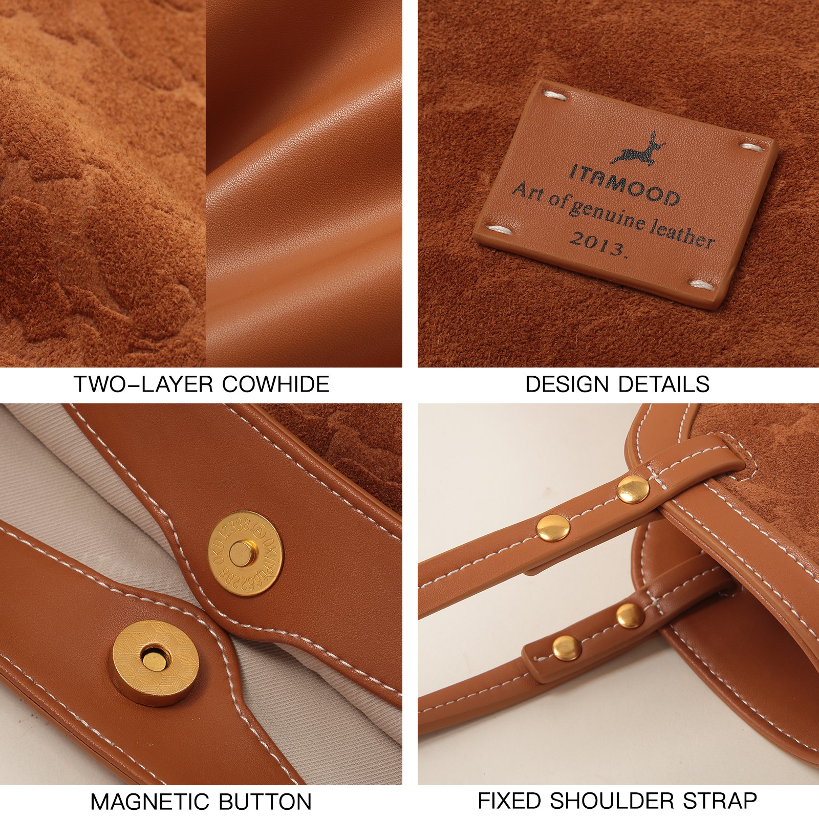Retro Suede Underarm Tote Bag with Large Capacity for Women - Image 7
