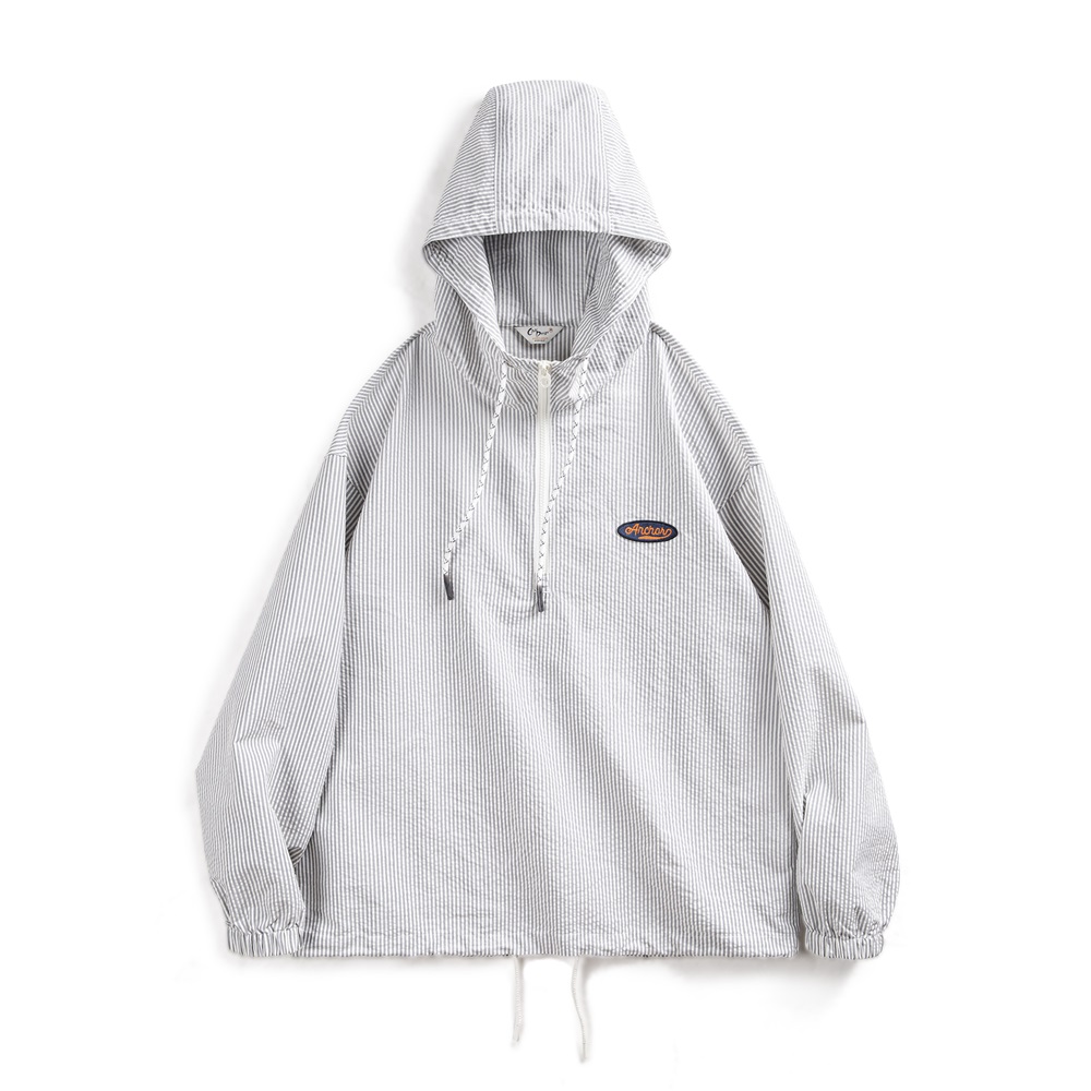 Gray White Striped