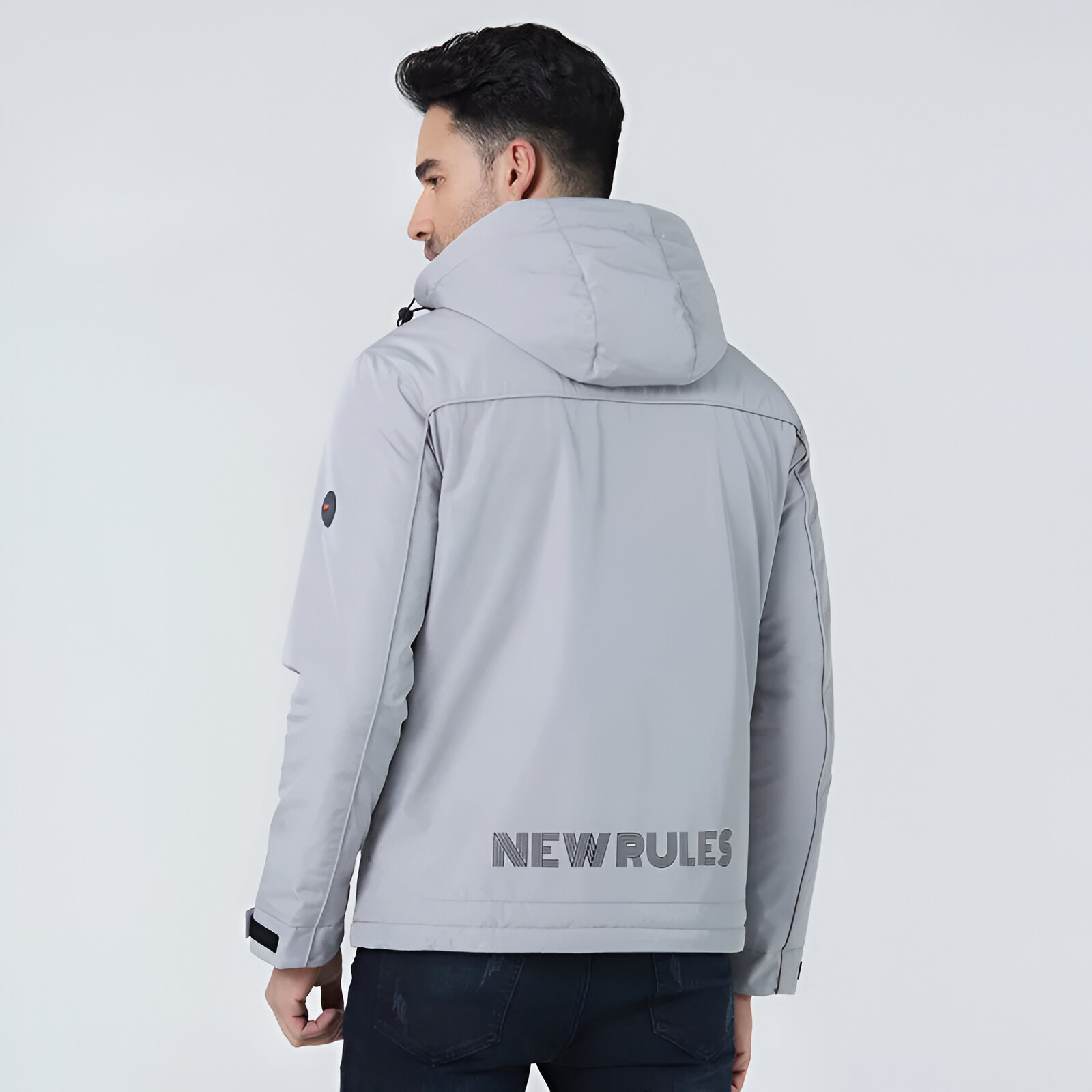 Men's Short Hooded Cotton Jacket - Image 7