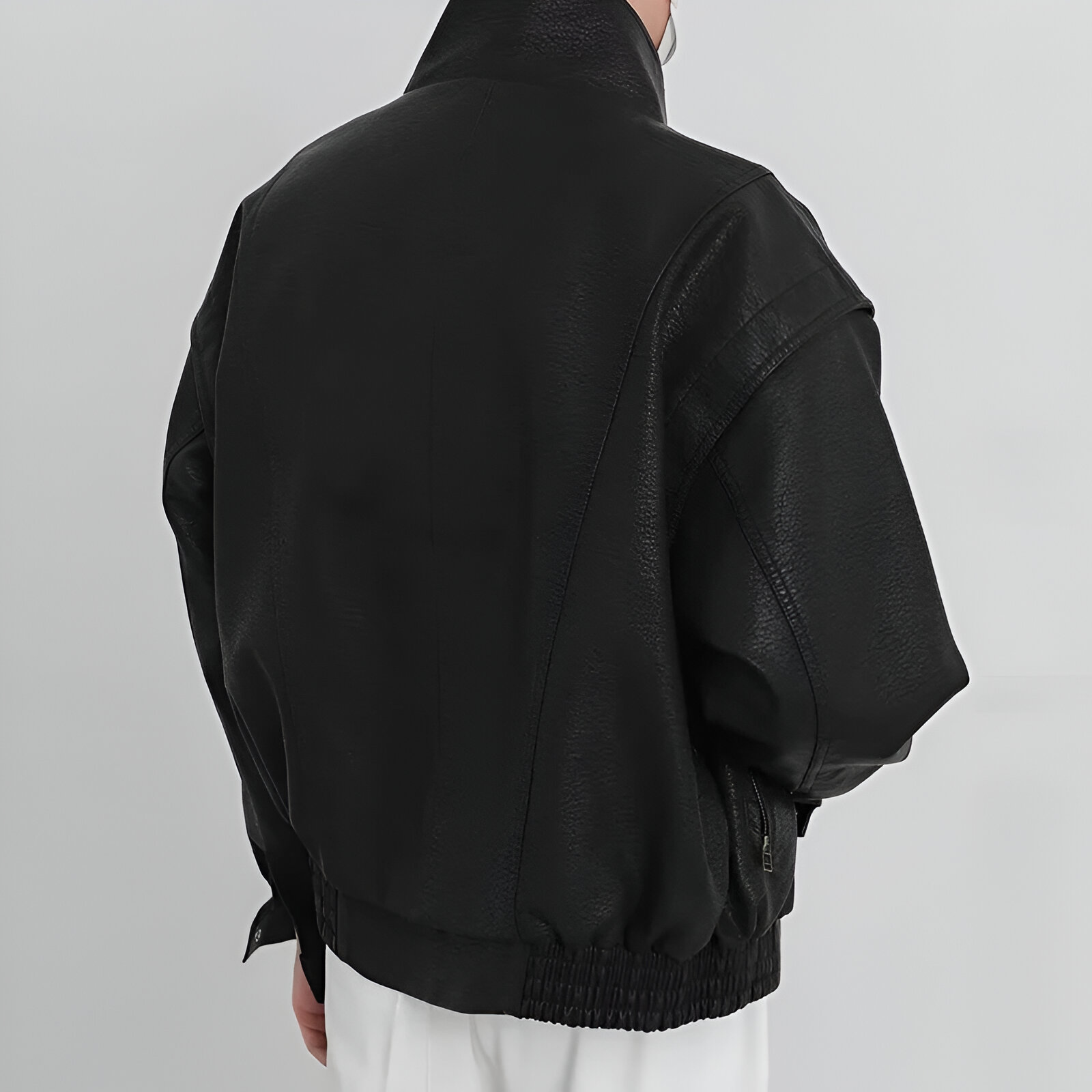Men's Streetwear PU Leather Jacket – Vintage Y2K Style Fall/Winter Outerwear - Image 5