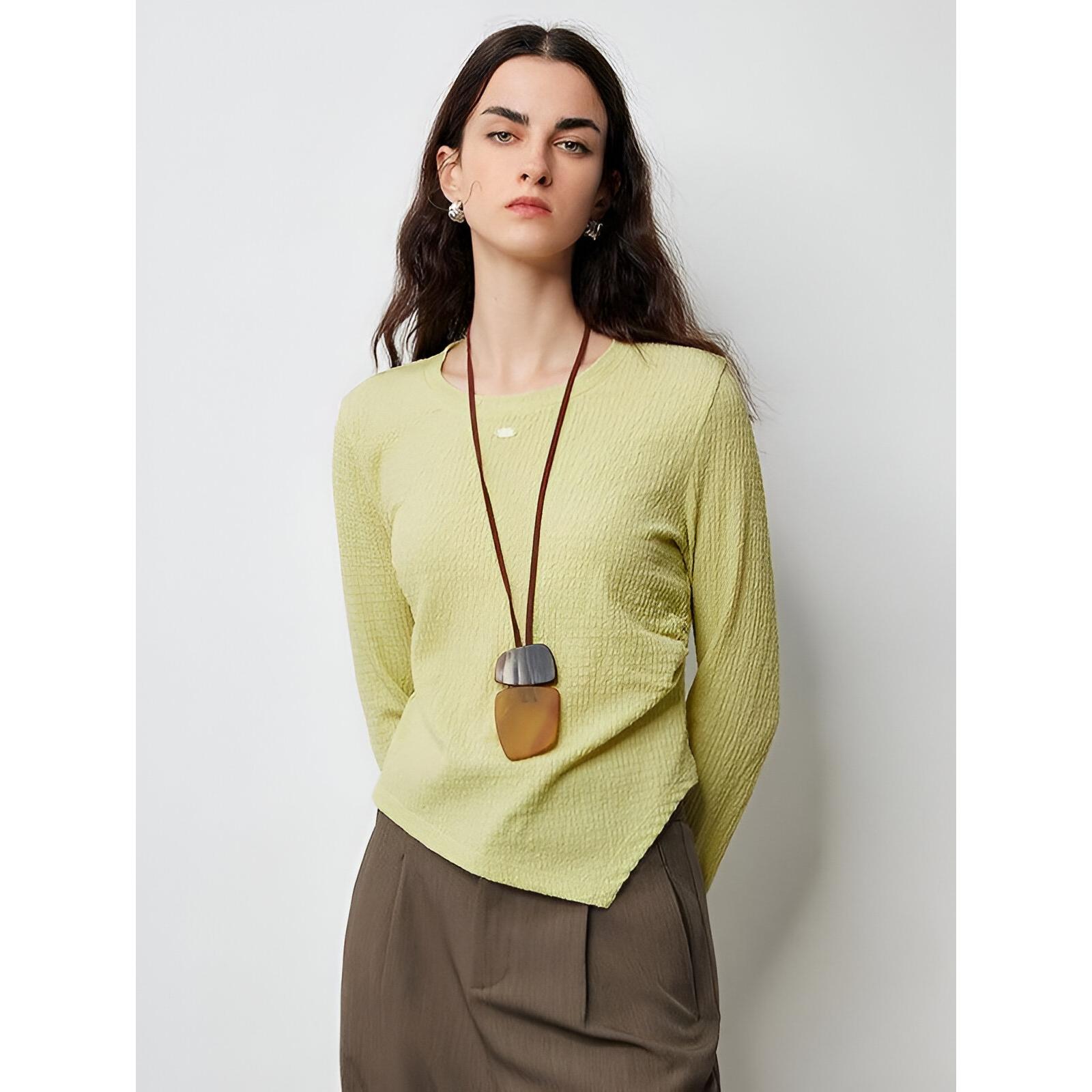 Women’s Asymmetrical Long Sleeve T-shirt - Image 2