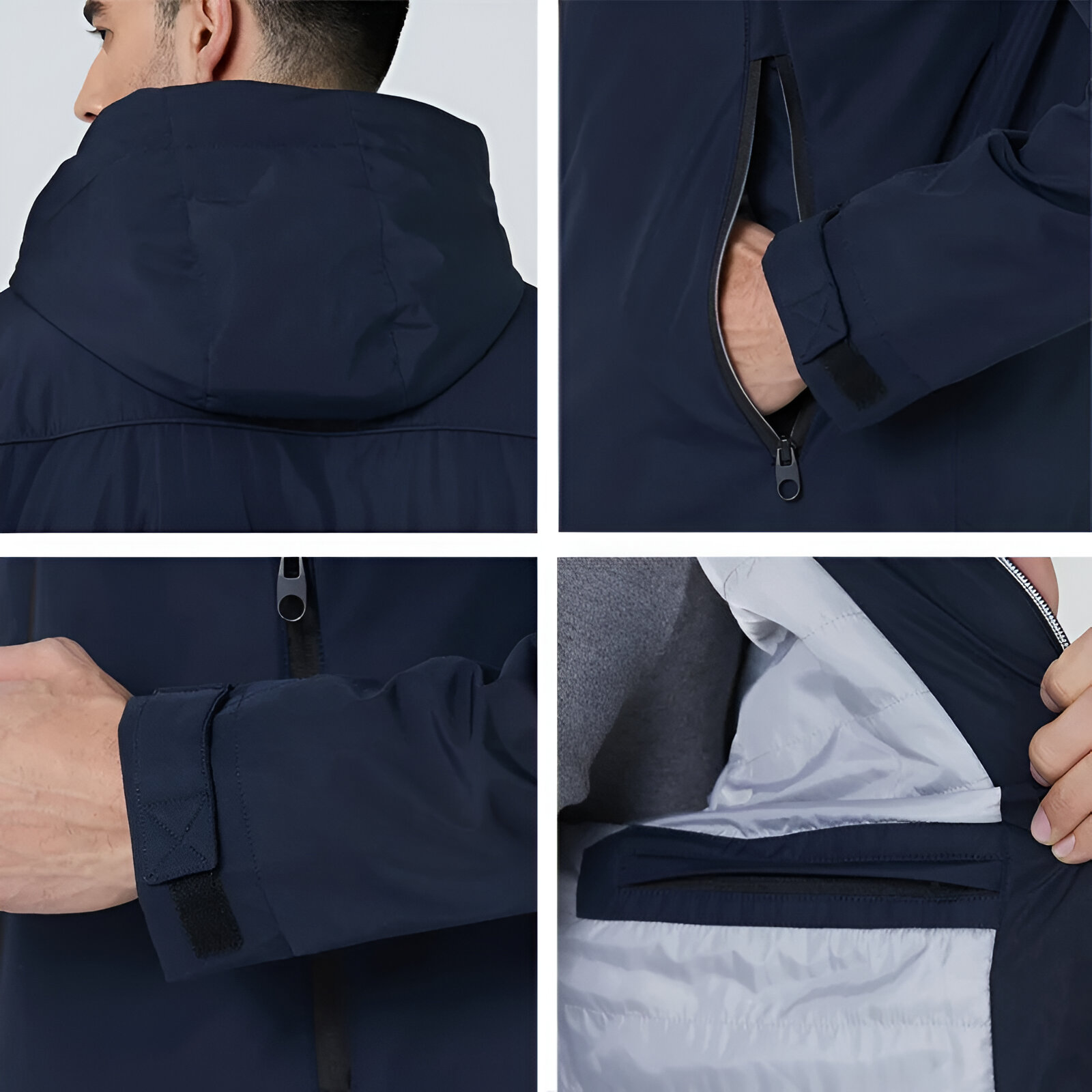 Men's Short Hooded Cotton Jacket - Image 8
