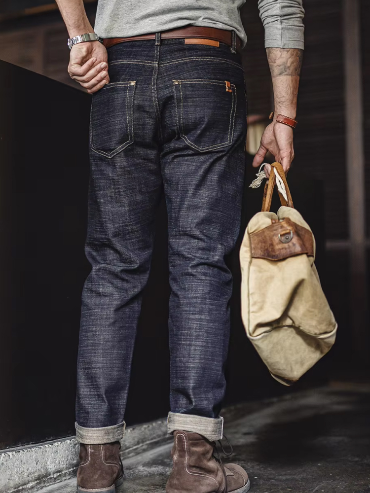 Heavyweight Selvedge Raw Denim Jeans - Image 4