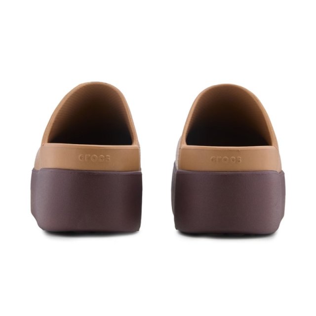 Crocs Women's Beige Slippers Slip-On Rubber Sole Fall/Winter Footwear - Image 4