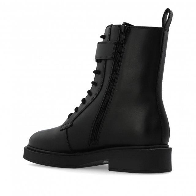 Furla Women's Black Leather Lace-Up Boots - Image 3