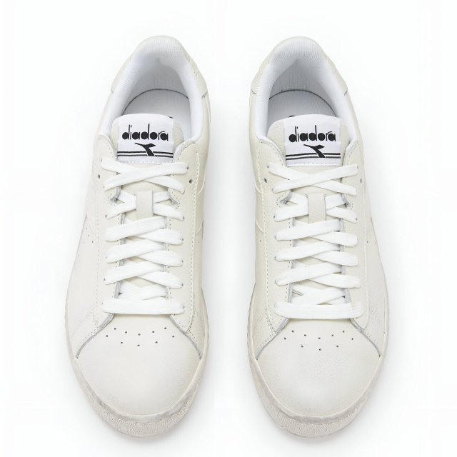 Diadora Men's White Faux Leather Sneakers - Stylish & Comfortable for Fall/Winter - Image 4