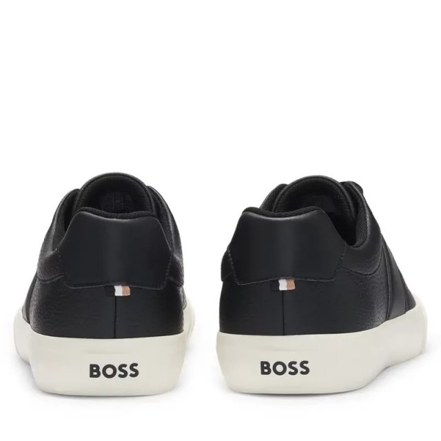 Boss Men's Leather Sneakers with Rubber Sole - Image 9