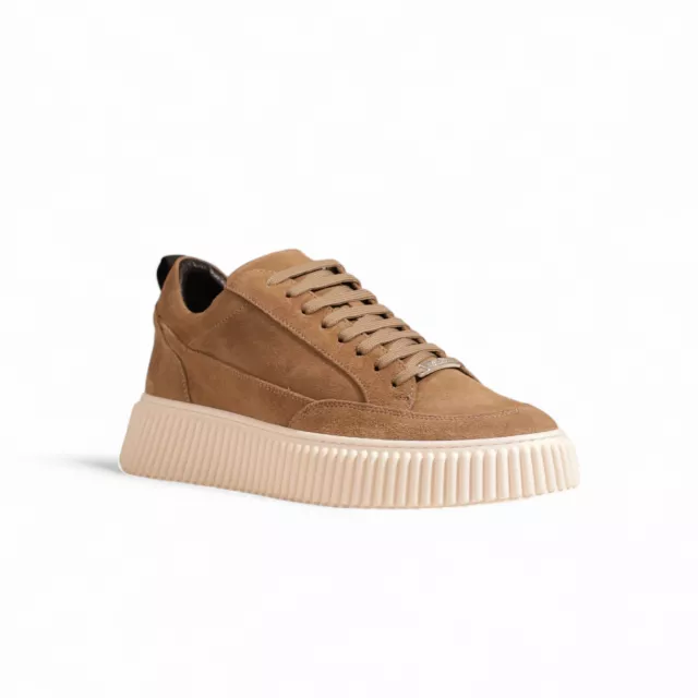 Antony Morato Men’s Beige Leather Sneakers - Image 3