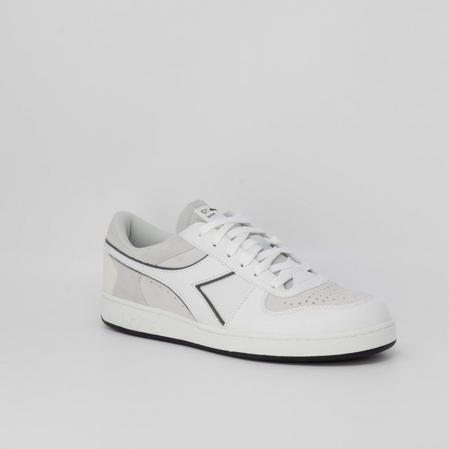 Diadora Men's Grey Leather Sneakers