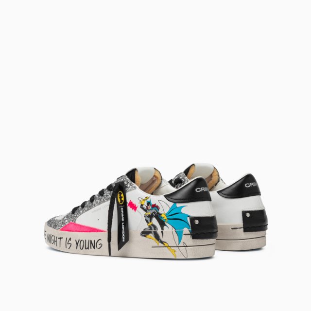 Crime London Women's White Print Sneakers - Image 4