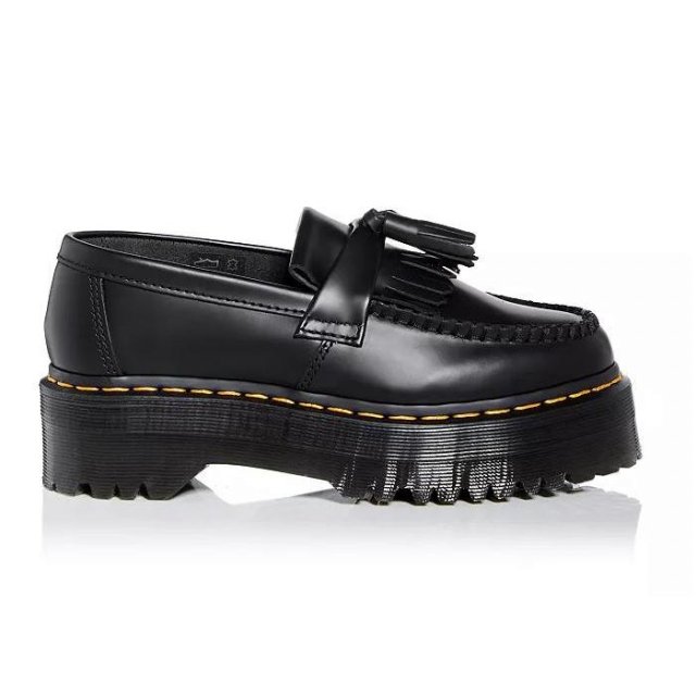 Dr. Martens Women's Leather Black Slip-On Shoes