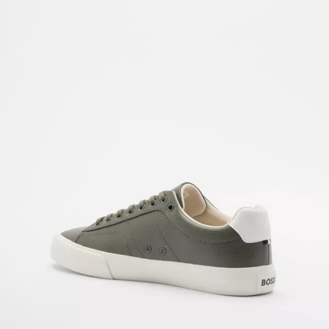 Boss Men's Leather Sneakers with Rubber Sole - Image 6