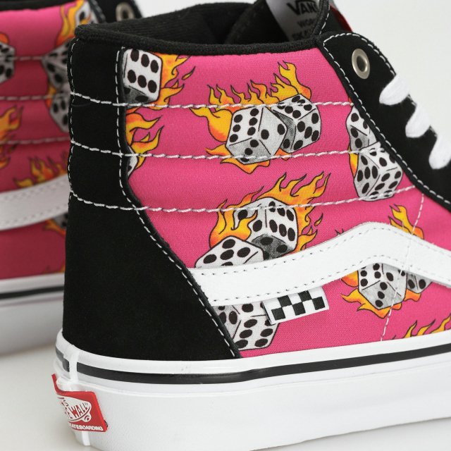 Vans Women's Fuchsia Leather & Canvas Shoes - Image 6