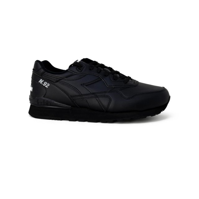 Diadora Men's Black Faux Leather Sneakers - Image 3