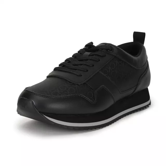 Calvin Klein Men's Black Leather Sneakers - Image 3