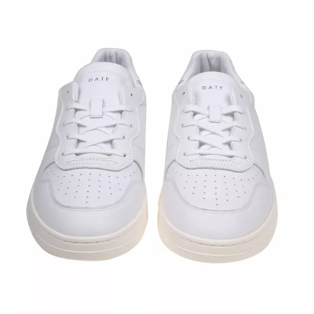 D.A.T.E. Men's White Leather Sneakers - Image 5