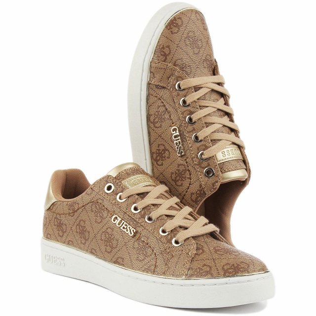 Guess Women’s Beige Lace-Up Sneakers - Image 6