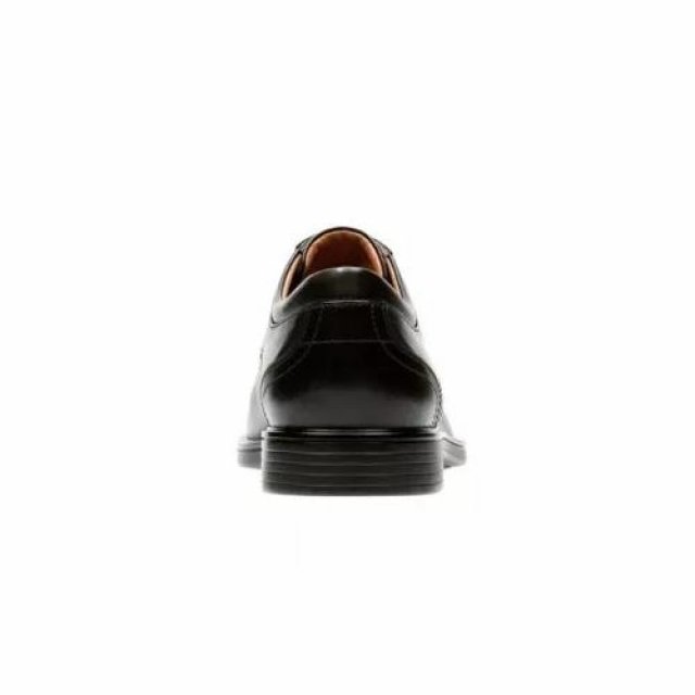 Clarks Men's Black Leather Slip-On Shoes - Image 6