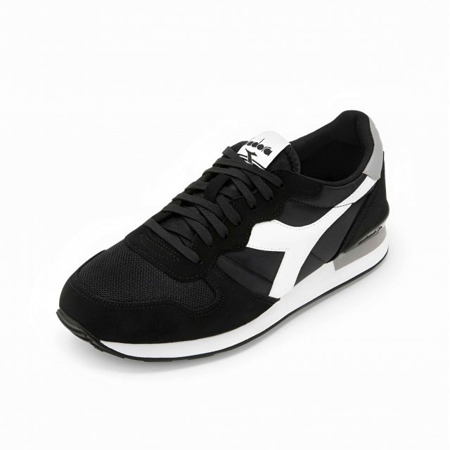 Diadora Men's Black & White Leather Sneakers - Image 4