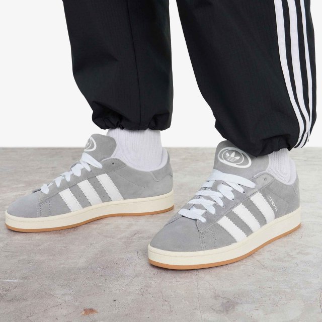 Adidas Men's Grey Suede Sneakers - Image 3