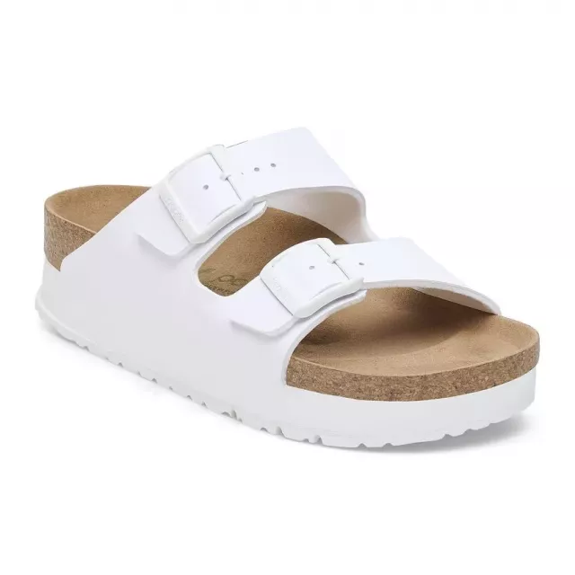 Birkenstock Women’s White Buckle Sandals