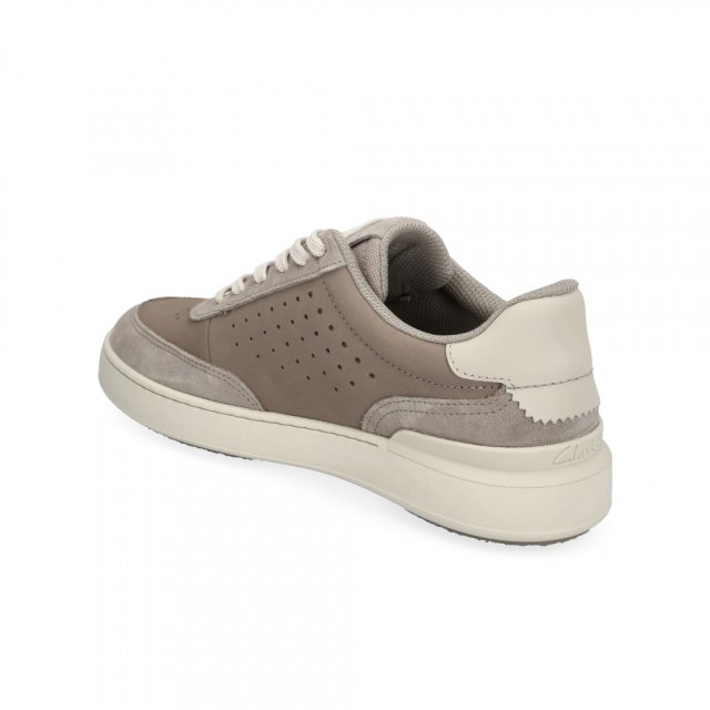 Clarks Women's Grey Leather Sneakers for Spring/Summer - Image 4