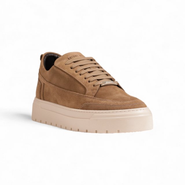 Antony Morato Men's Beige Leather Sneakers for Fall/Winter - Image 3