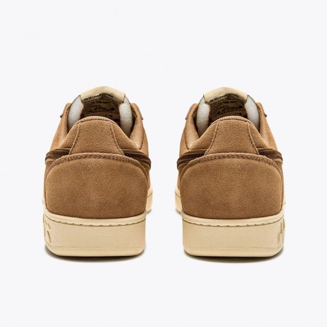 Diadora Men's Beige Leather Sneakers - Image 5