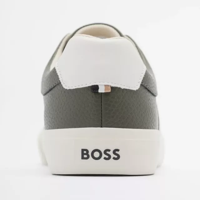 Boss Men's Leather Sneakers with Rubber Sole - Image 8