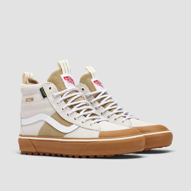 Vans Women's Beige Leather Sneakers - Image 3