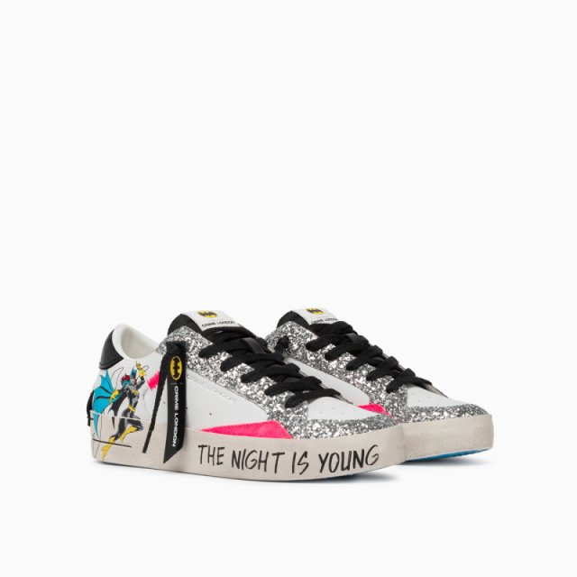 Crime London Women's White Print Sneakers - Image 3