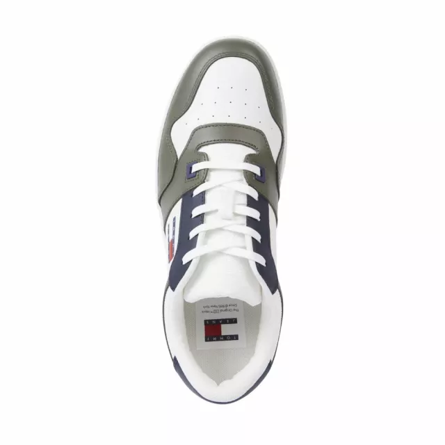 Tommy Hilfiger Men’s Green Leather Sneakers - Image 4