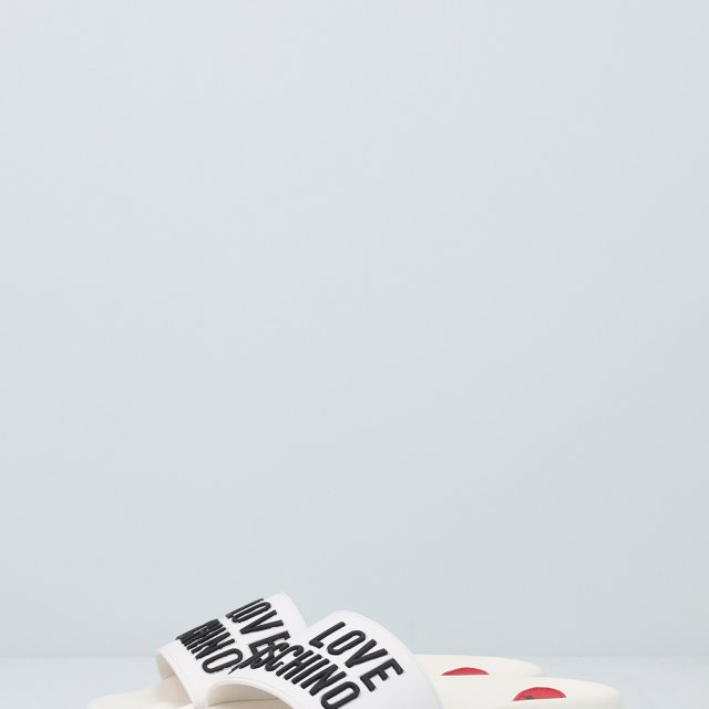 Love Moschino Women's White PVC Slippers - Image 3