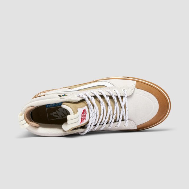 Vans Women's Beige Leather Sneakers - Image 5