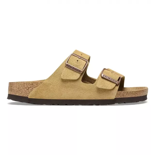 Birkenstock Women's Beige Suede Slippers with Buckle and Bow - Image 7