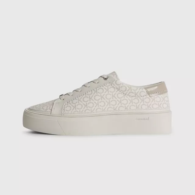 Calvin Klein Women’s Beige Print Sneakers - Image 5