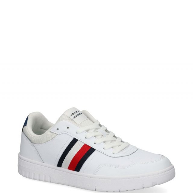 Tommy Hilfiger Men’s White Leather Sneakers - Fall/Winter Collection - Image 4