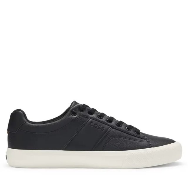 Boss Men's Leather Sneakers with Rubber Sole - Image 7