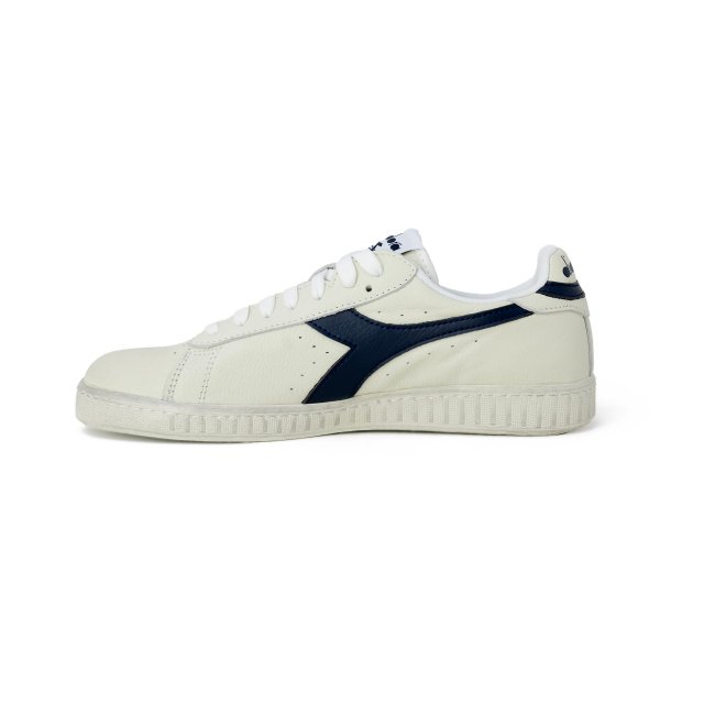 Diadora Men’s Blue Faux Leather Sneakers - Image 3