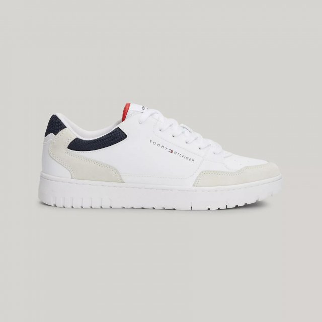 Tommy Hilfiger Men's White Leather Sneakers - Image 4