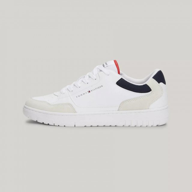 Tommy Hilfiger Men's White Leather Sneakers - Image 3