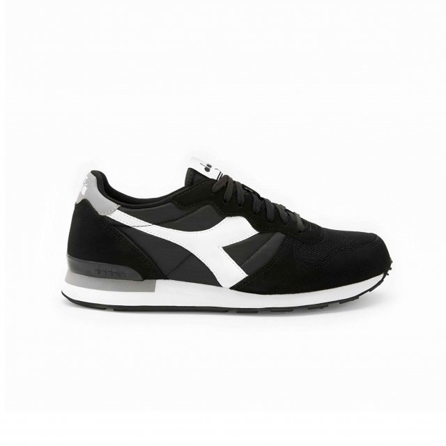 Diadora Men's Black & White Leather Sneakers - Image 3