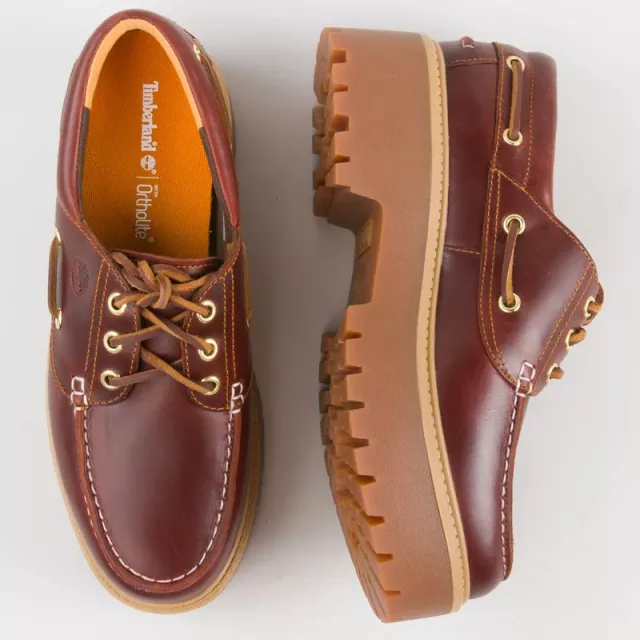 Timberland Men's Bordeaux Leather Shoes - Image 6